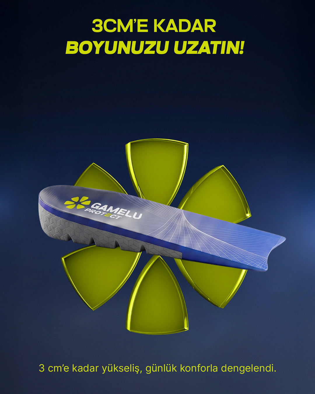 Mid HeightMax+ 2,5cm Boy Uzatıcı Topukluk