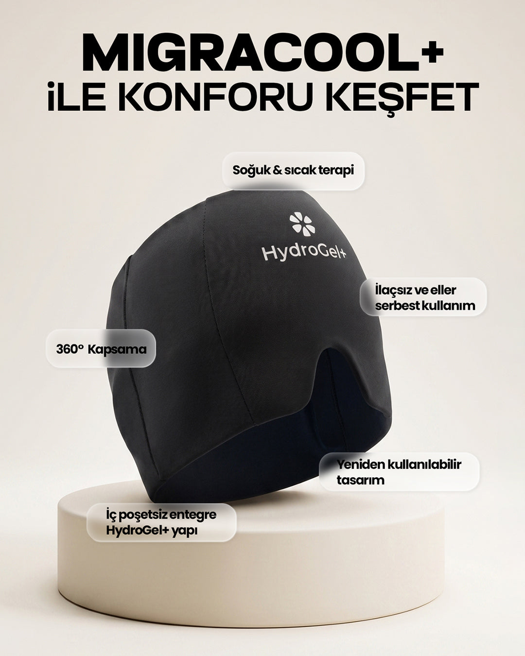 MigraCool+ Migren Şapkası Jel Kompres