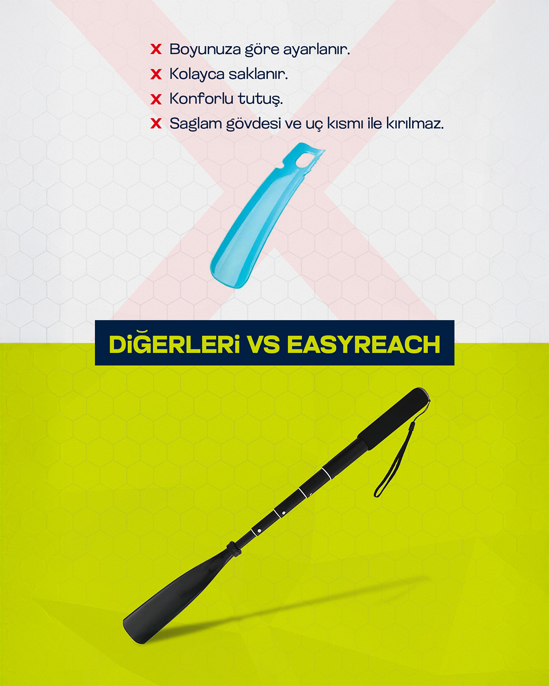 Easy Reach Teleskopik Ayakkabı Çekeceği- Kerata