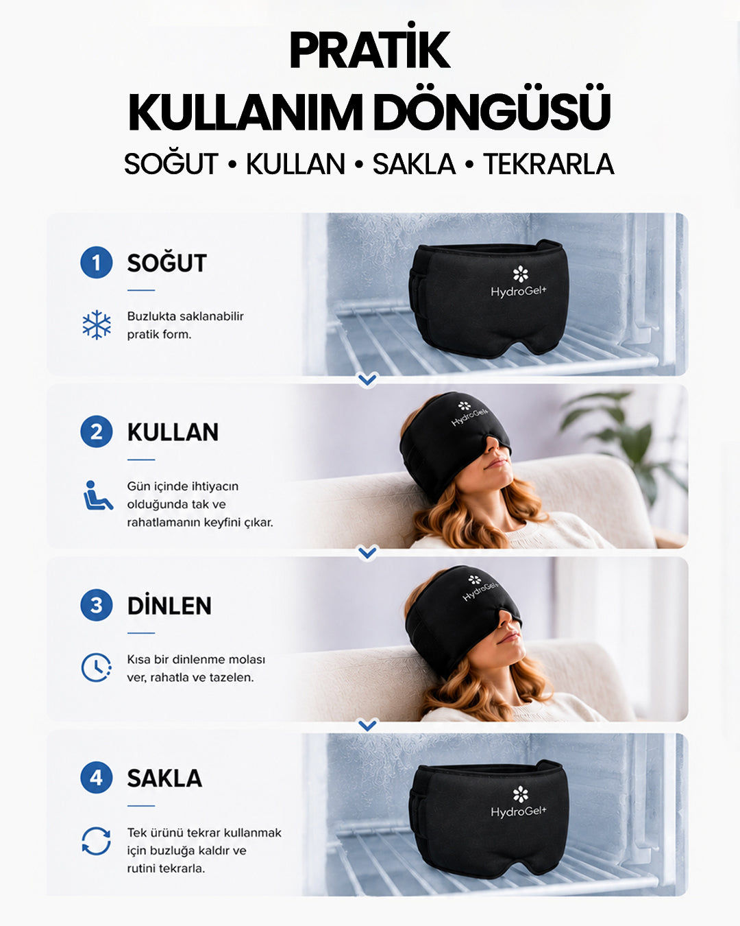 MigraCool+ Migren Şapkası Jel Kompres